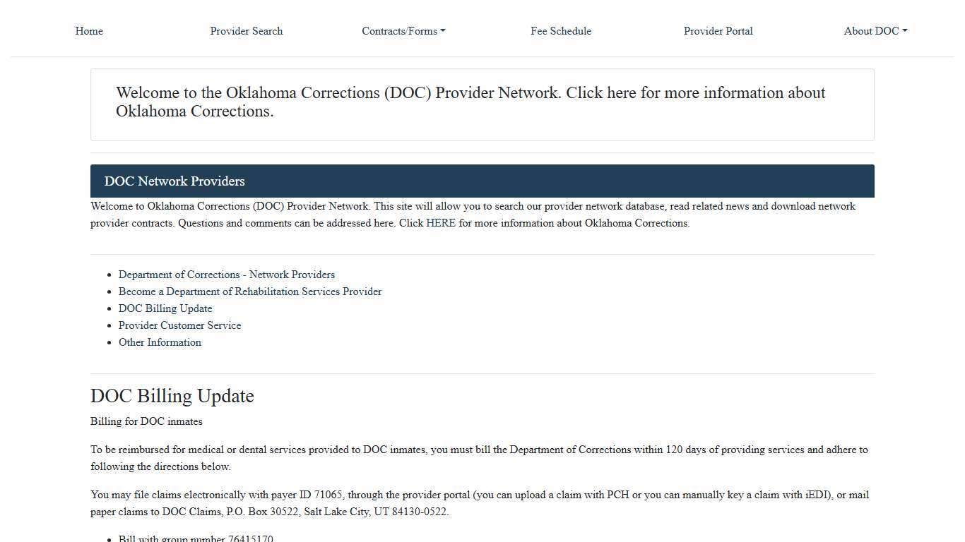 Oklahoma Department of Corrections